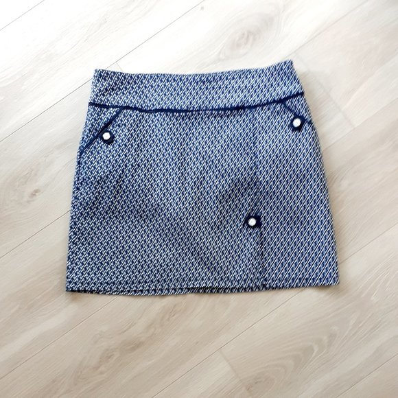 Le Grenier navy blue stretchy skort - Picture 1 of 6